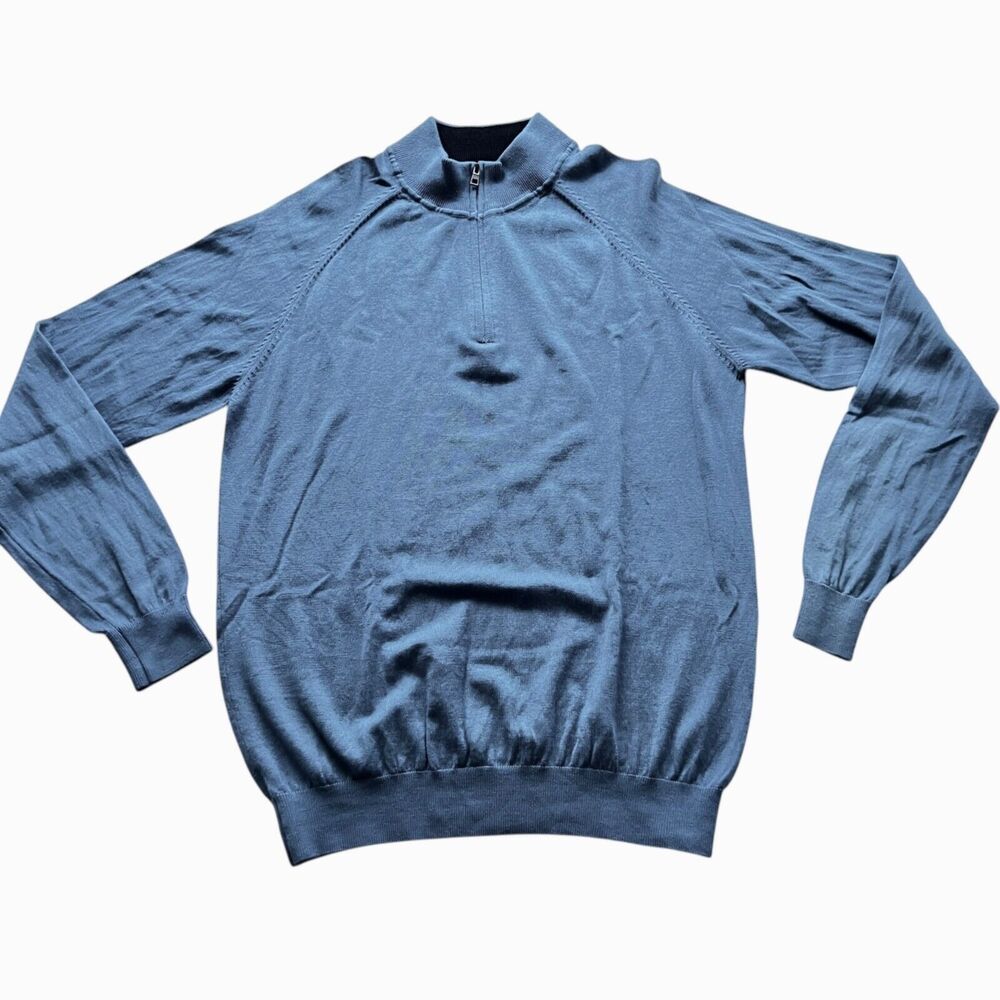 Ping Men's 100% Merino Wool Sensorwarm 1/4 Zip Sweater Jumper Muted Teal Golf, M